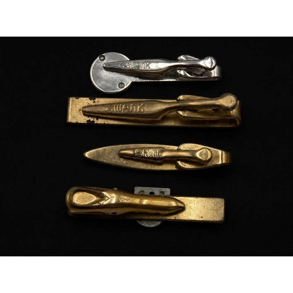 Vintage Cufflinks Tie Clips Lapel Pins Lot 36 Gold Silver Tone Mens Jewelry